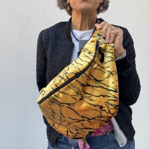 BORSUPIO velluto giallo e nero