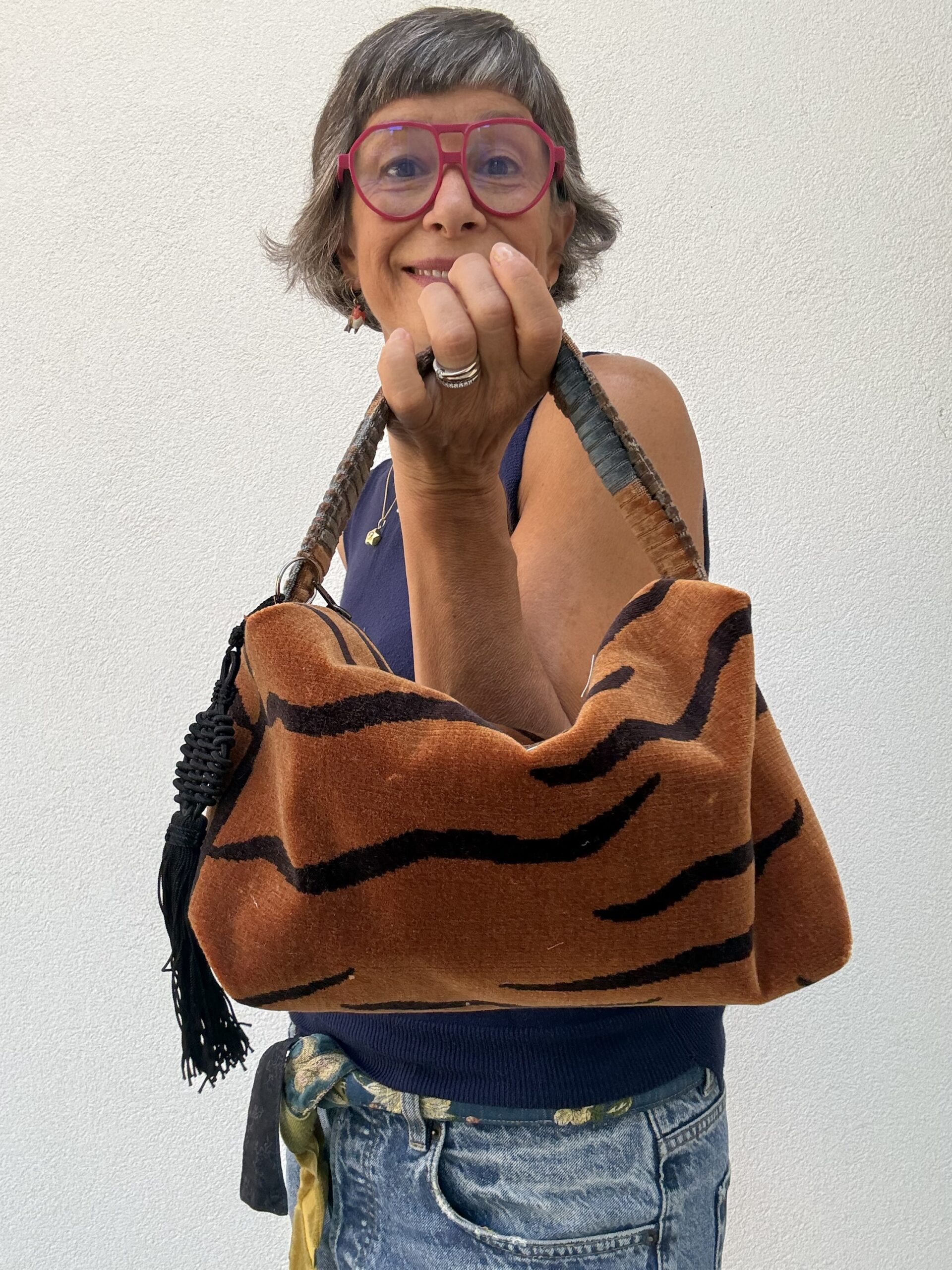 Borsa a mano LAURA marrone nera - immagine 3