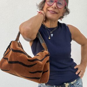 Borsa a mano LAURA marrone nera