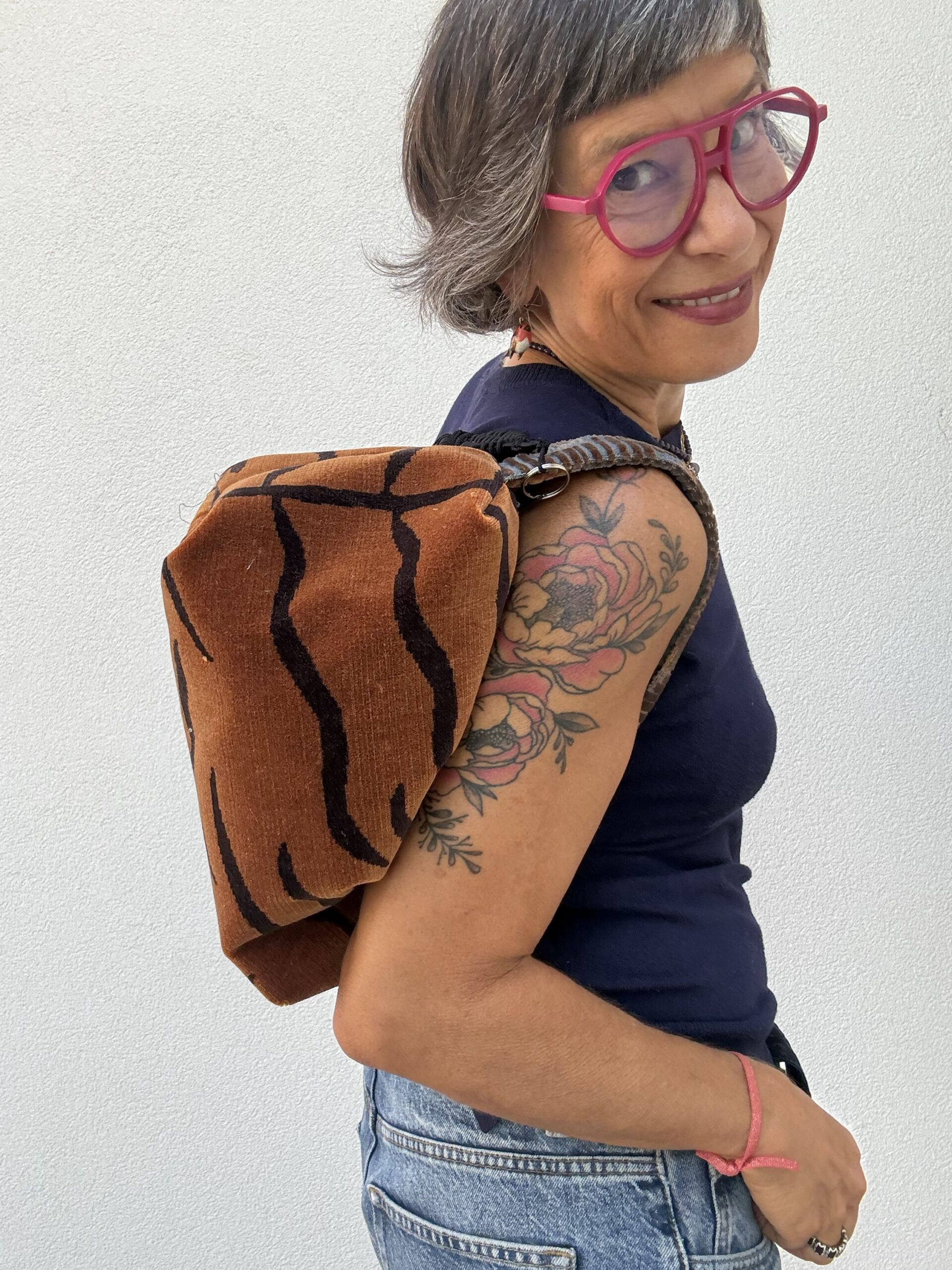 Borsa a mano LAURA marrone nera - immagine 2