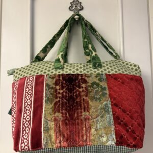 Borsa viaggio GRETA  verde e rosso