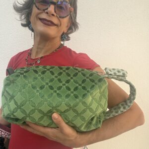 Pochette a mano ERIKA velluto verde