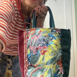 PAMELA ricami azzurro e blu