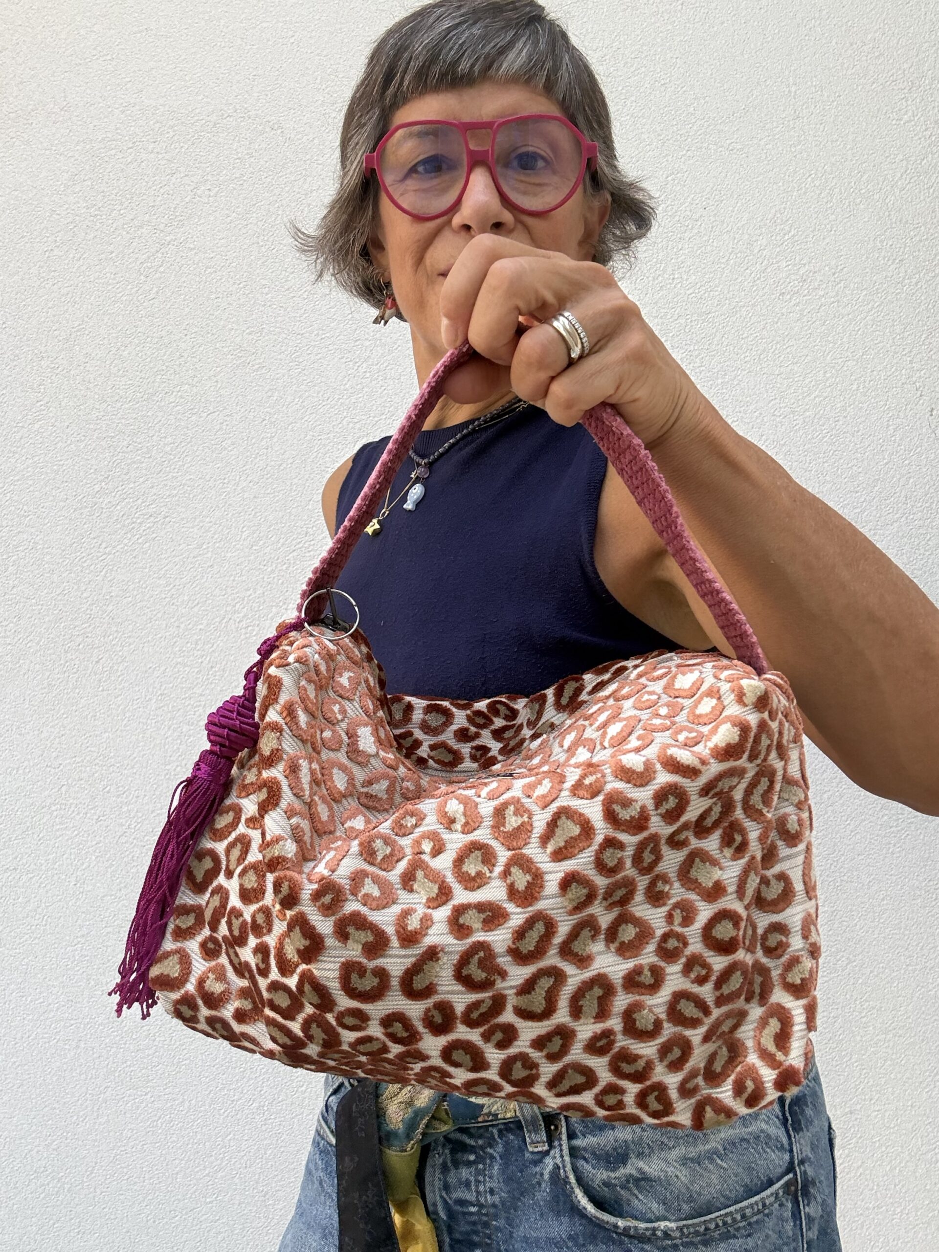 Borsa a mano LAURA leopardato arancio