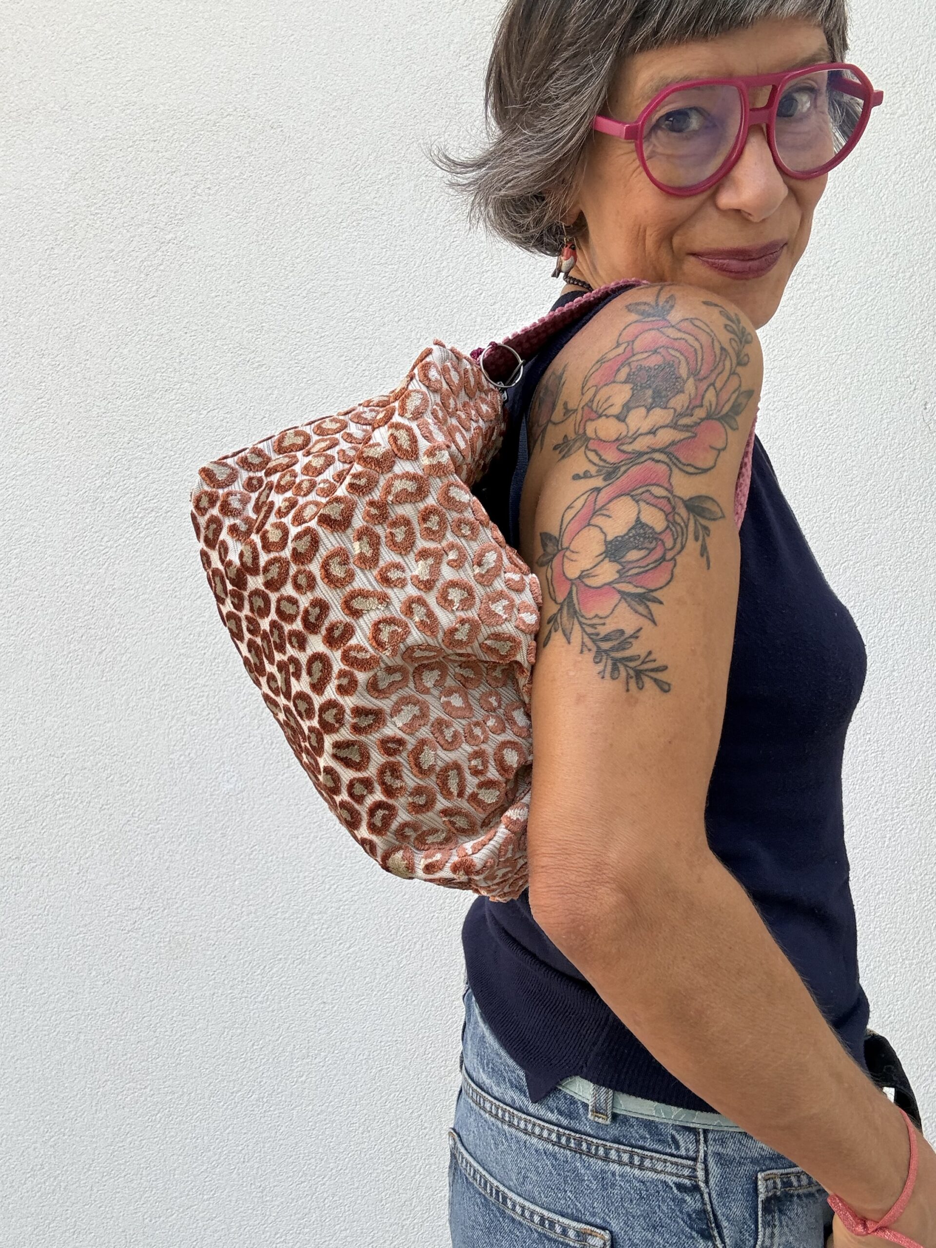 Borsa a mano LAURA leopardato arancio - immagine 2